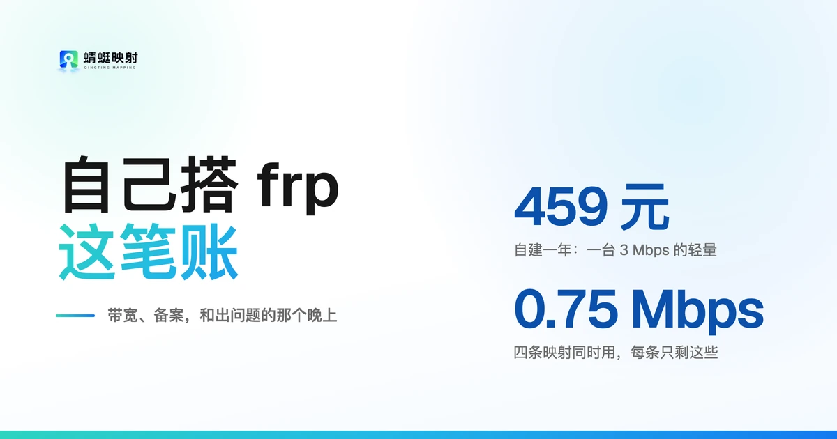 frp 内网穿透自建：459 元的机器，第四条映射才划算